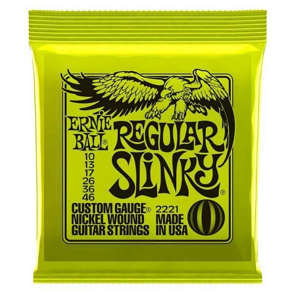 Ernie Ball 2221 Nickel Wound Regular Slinky 10-46 - muta di corde per chitarra elettrica