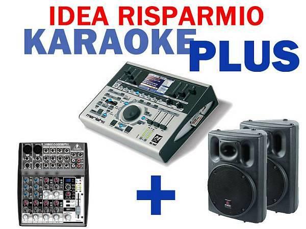 M Live Merish Plus IDEA RISPARMIO KARAOKE + mixer con effetti + 2 casse da 200 watt