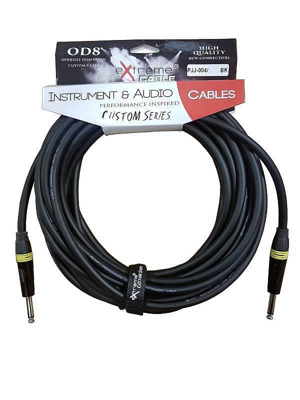 Extreme  PJJ-004/10M-BK YW CAVO AUDIO JACK PER STRUMENTI OD8 SERIE CUSTOM PER LIVE & STUDIO 10 METRI ANELLI CONNETTORI GIALLI