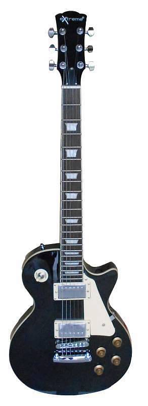 Extreme  EL-200 BK CHITARRA ELETTRICA STILE GIBSON 22 TASTI PONTE FISSO 2 TONI E 2 VOLUMI SWITCH A 3 VIE