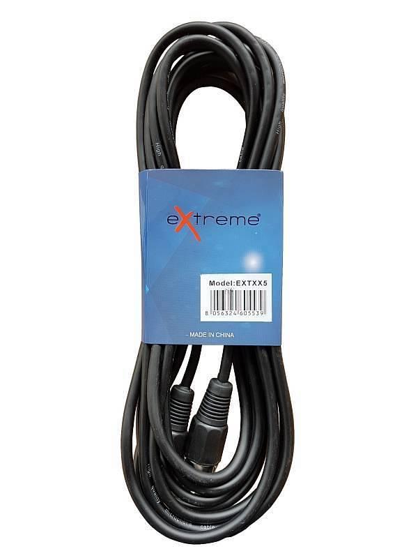 Extreme XX5 CAVO MICROFONO/CASSE 5 METRI 1 CONNETTORE XLR MASCHIO 1 FEMMINA  CAVO MICROFONICO 6.5MM