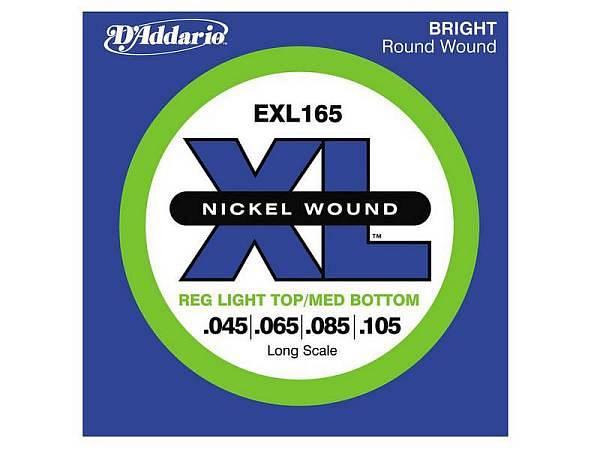 D'Addario EXL165 Nickel Round Wound - 45-105 - set di corde per basso elettrico