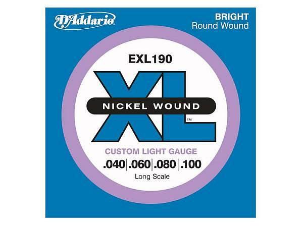 D'Addario EXL 190 Nickel Round Wound - 40-100 - set di corde per basso elettrico