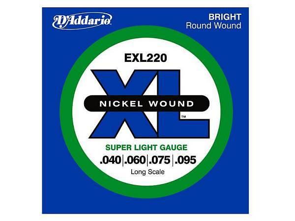D'Addario EXL220 Nickel Round Wound - 40-95 - set di corde per basso elettrico