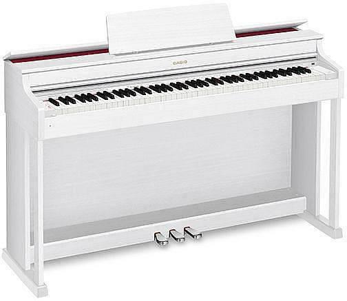 CASIO AP 470 WE BIANCO CELVIANO CON MOBILE IN LEGNO LEGGIO E PEDALIERA