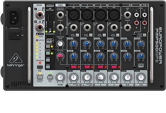 Behringer PMP500MP3 - mixer amplificato 500 watt con lettore MP3