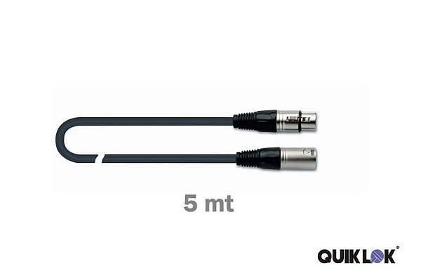 Quik Lok MX 775-5 - cavo microfono - 5 metri - bilanciato