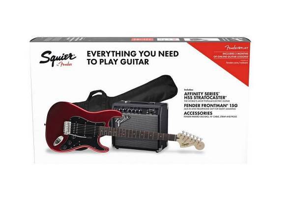 Squier by Fender Affinity Stratocaster HSS Pack LF Candy Apple Red