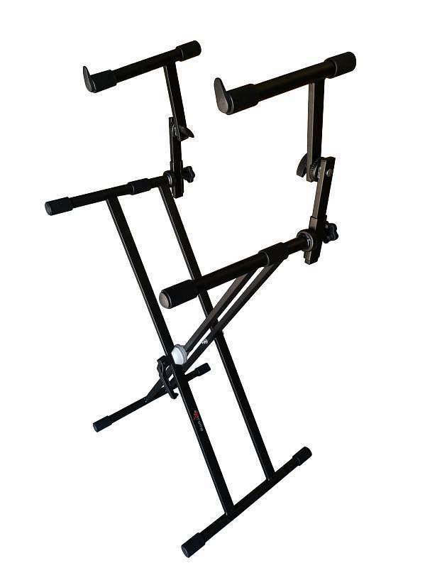 Extreme KSXX2B STAND SUPPORTO TASTIERA A DOPPIA XX DOPPIO PIANO