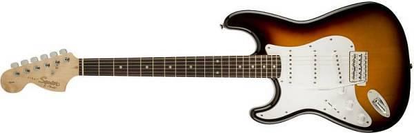 Squier by Fender Affinity Stratocaster LRL LH Brown Sunburst - chitarra elettrica mancina