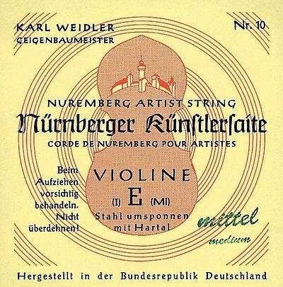 Gewa NÜRNBERGER CORDA PER VIOLINO 4/4 KÜNSTLER SEILKERN (Mi acciaio-cromo)