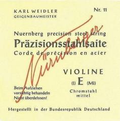 Gewa NÜRNBERGER CORDA PER VIOLINO 4/4 PRÄZISION VOLLKERN (La acciaio-cromo)