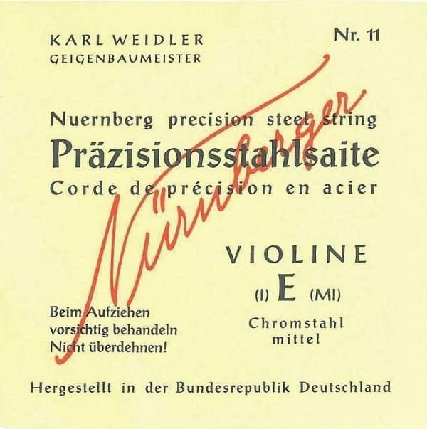 GEWA NÜRNBERGER CORDE PER VIOLINO PRÄZISION VOLLKERN (MUTA COMPLETA)