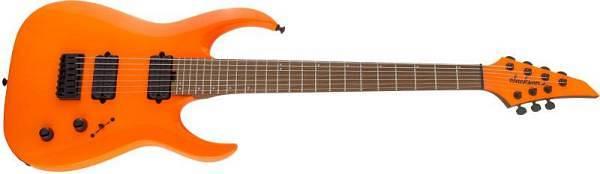 Jackson Misha Mansoor Pro Series Signature Juggernaut HT7 Caramelized Maple Fingerboard Neon Orange