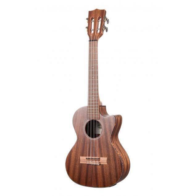 Kala KA-SMHTE-C UKULELE TENORE SOLID MAHOGANY ELETTRIFICATO CUTAWAY con ASTUCCIO RIGIDO