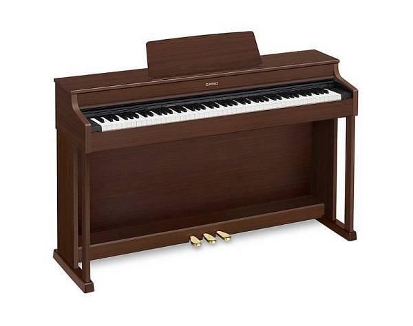 Casio AP 470 BN brown - pianoforte digitale CELVIANO CON MOBILE IN LEGNO LEGGIO E PEDALIERA