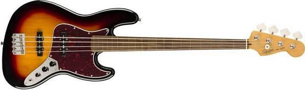Squier by Fender Classic Vibe ‘60s Jazz Bass Fretless LRL 3C Sunburst
