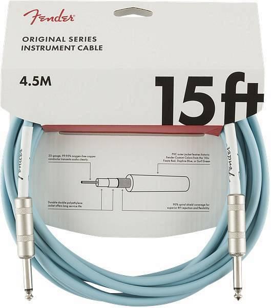 Fender Original Series Instrument Cable 15' - 4,5m Daphne Blue