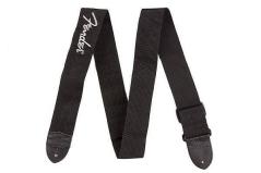 Fender 2" Black Poly Strap w/ Grey Fender® Logo