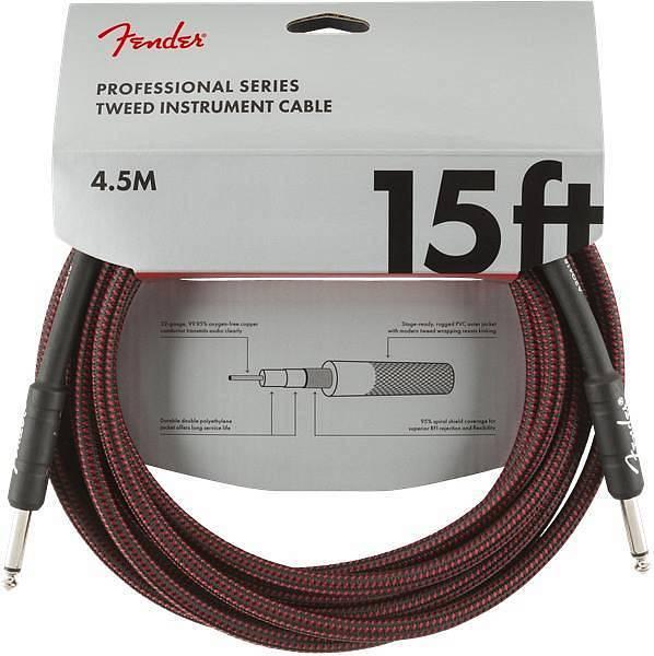 Fender Professional Series Instrument Cable 15' Red Tweed - cavo 4,5m