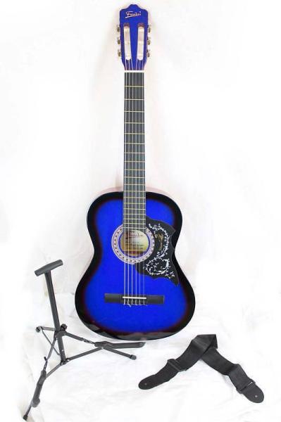 Freedom CHITARRA CLASSICA  BLU - KIT CON STAND E TRACOLLA