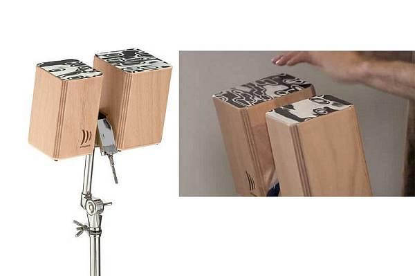 Schlagwerk WBM 100 - Bongos in legno montabili su stand