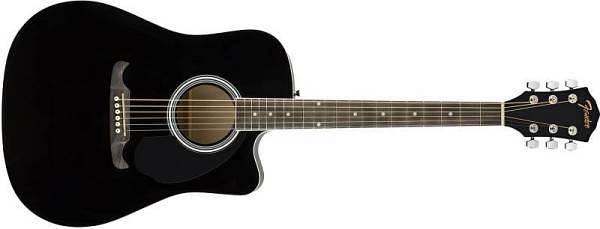 Fender FA 125 CE Dreadnought Walnut Fingerboard Black