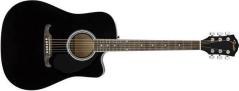 Fender FA 125 CE Dreadnought Walnut Fingerboard Black