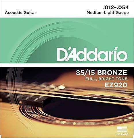 D'ADDARIO EZ 920 muta di corde per chitarra acustica 12-54