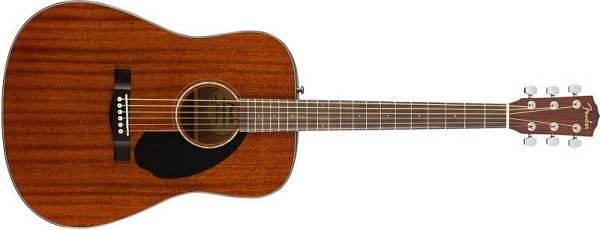 Fender CD 60 S Dreadnought Walnut Fingerboard All-Mahogany - chitarra acustica in mogano con top in massello
