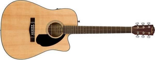 Fender CD 60 SCE Dreadnought Walnut Fingerboard Natural