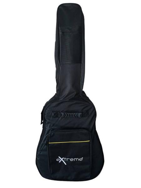 Extreme  BAG CG12 BORSA IMBOTTITA PER CHITARRA CLASSICA 12MM CON 2 TASCHE FRONTALI COLORE NERO