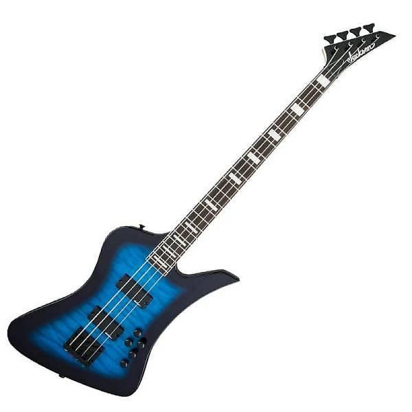 Jackson JS Series Kelly Bird JS3Q Amaranth Fingerboard Transparent Blue Burst