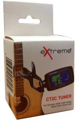 Extreme  CT2C ACCORDATORE CROMATICO CLIP TUNER CON SCHERMO A COLORI PER CHITARRA UKULELE BASSO