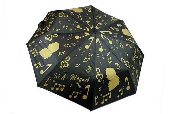 Luke & Daniel MG-134 - ombrello pieghevole decorazione Mozart oro