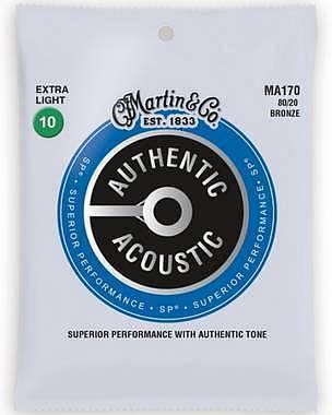 Martin & Co. MARTIN MA170 SP 80/20 BRONZE AUTHENTIC STRINGS EXTRA LIGHT 10/47