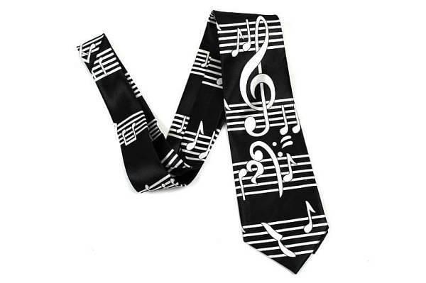 Luke & Daniel MG-373 - cravatta stampata a tema musicale