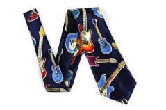 Luke & Daniel MG-379 - cravatta stampata con chitarre elettriche