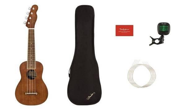 FENDER Ukulele Seaside Soprano Uke Pack Natural