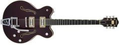 Gretsch G6609TFM Players Edition Broadkaster Tiger Flame Maple Dark Cherry Stain