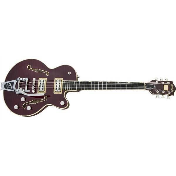 Gretsch G6659TFM Players Edition Broadkaster Tiger Flame Maple Dark Cherry Stain