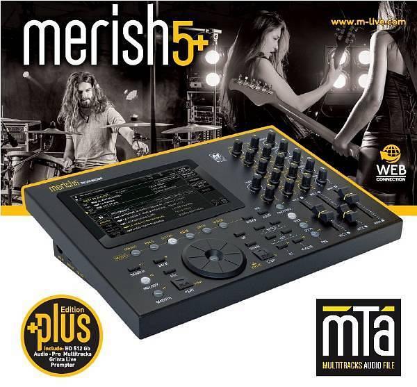 M Live MERISH 5 PLUS LETTORE BASI MIDI MP3 MULTITRACCIA E VIDEO