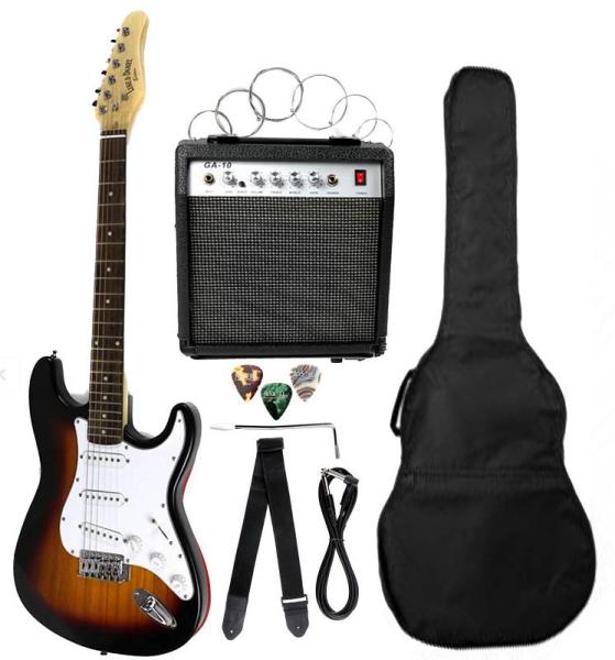 Luke & Daniel PK100-SB - kit chitarra elettrica sunburst con amplificatore e accessori