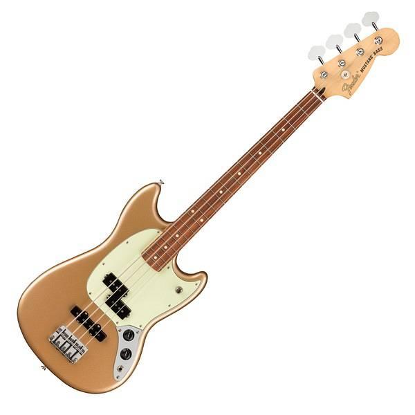Fender Player Mustang Bass PJ Pau Ferro Fingerboard Firemist Gold