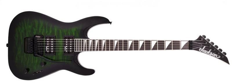 Jackson JS Series Dinky Arch Top JS32Q DKA Amaranth Fingerboard Transparent Green Burst