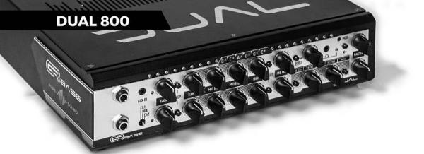 GR Bass DUAL 800 BLK - testata per basso 800W