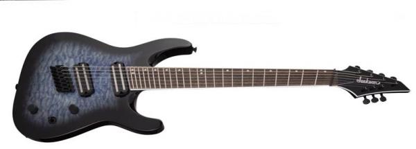 Jackson X Series Soloist SLATX7Q MS Arch Top LRL Transparent Blue Burst