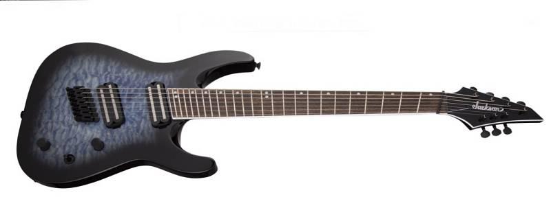 Jackson X Series Soloist SLATX7Q MS Arch Top LRL Transparent Blue Burst