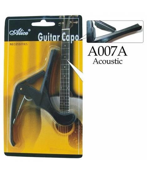 ALICE A007ABK CAPOTASTO PER CHITARRA ACUSTICA NERO