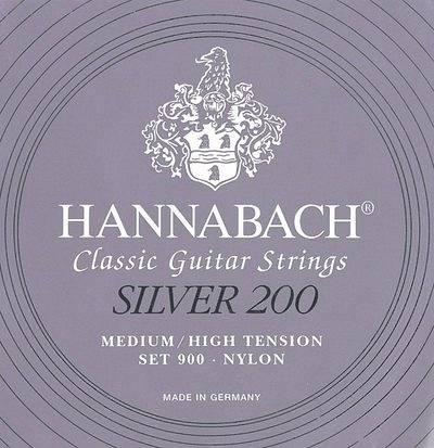 HANNABACH MUTA DI CORDE CORDE PROFESSIONALE PER CHITARRA CLASSICA SERIE 900 MEDIUM/HIGH TENSION SILVER 200